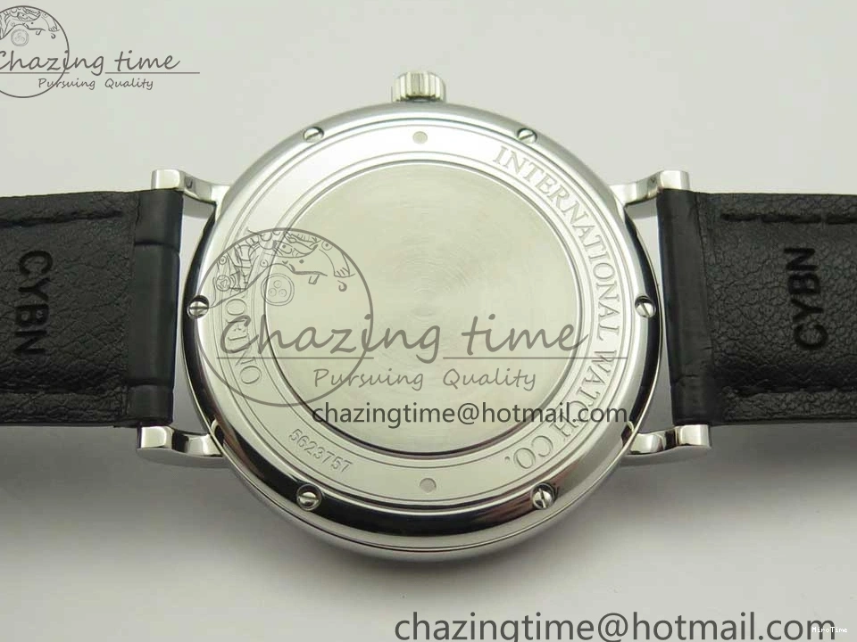 MIROTIME 0203 Supportive Portofino Automatic SS AF 1:1 Best Edition White Dial on Black Croco Leather Strap A 7184